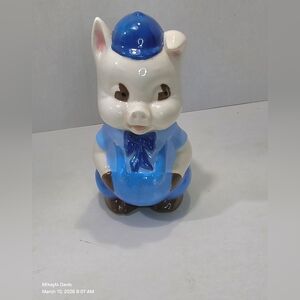 Vintage Piggy Bank Ceramic Coin Bank Nursery Decor Farmhouse
